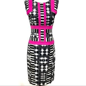 BCBG, Black&White Pattern, Hot Pink Dress